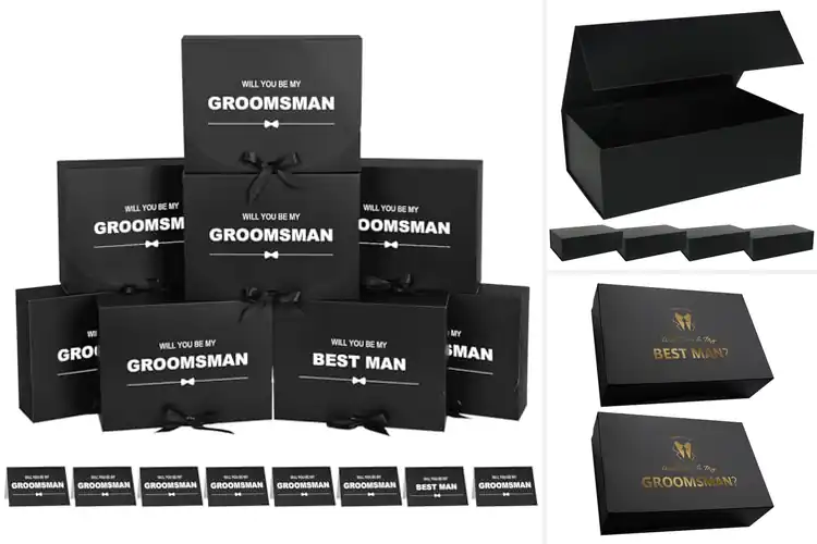 Detailed view of Best Groomsmen Proposal Boxes