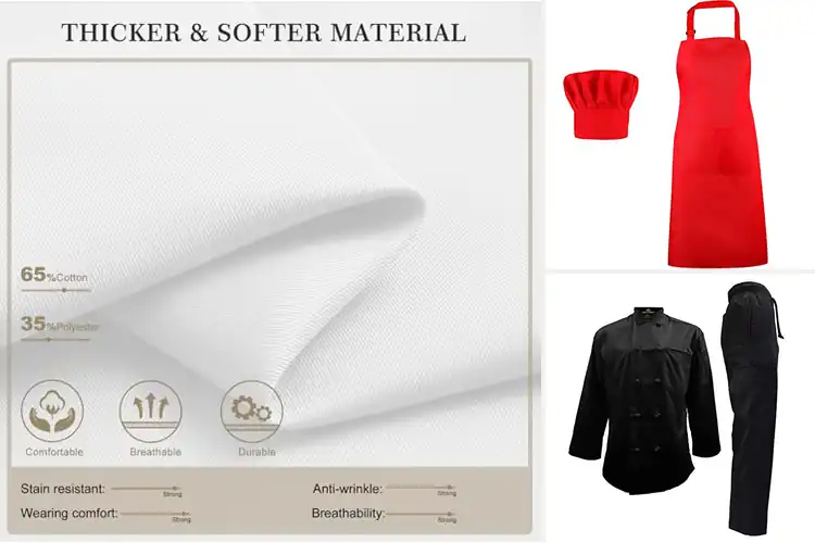 Detailed view of Best Poly Cotton Chef Sets: Cook in Comfort & Style