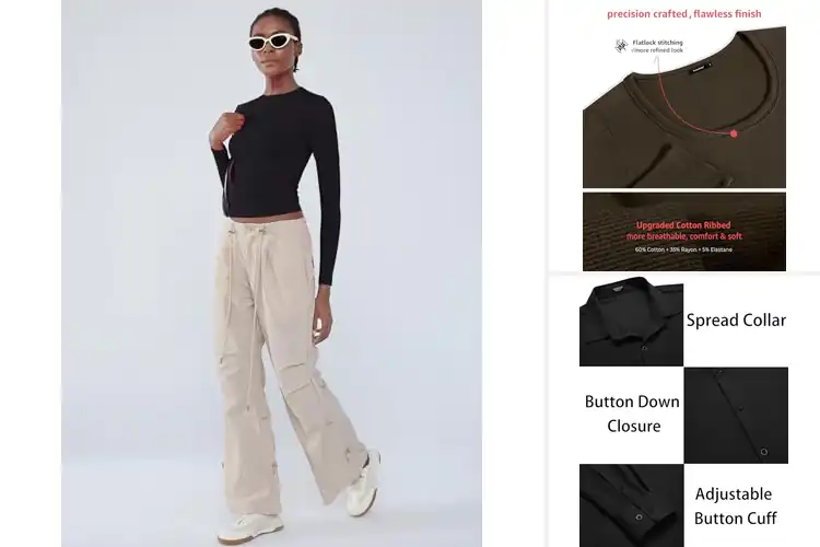 Detailed view of Best Stretchy Long Sleeve Shirts
