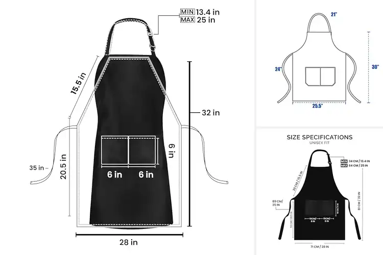 Detailed view of Best Team Aprons