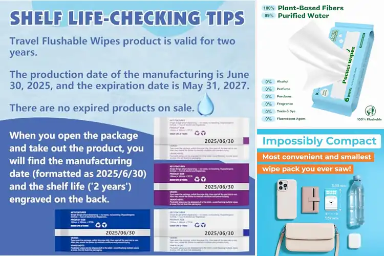 Detailed view of Best Travel Friendly Wipes Packs